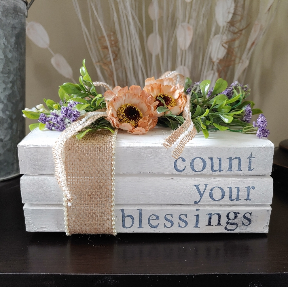 Handcrafted / Farmhouse Style Stamped Book Set